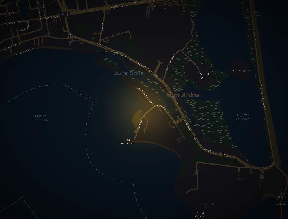 Mapa de la Marina del Concorde, en Porlamar